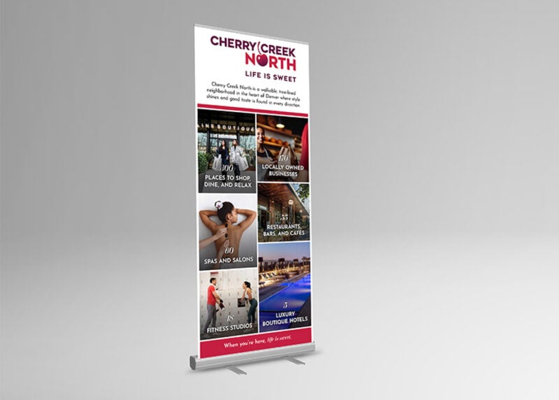 Retractable Banner for Cherry Creek North