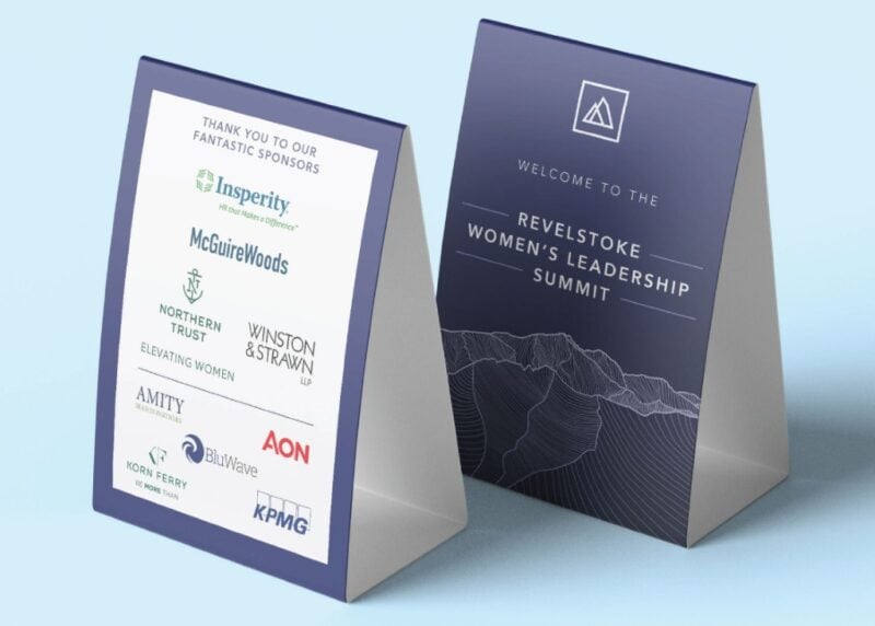 Table Tents for Revelstoke