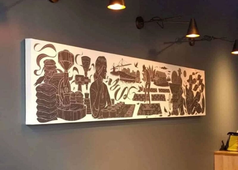 Corvus Coffee canvas wrap