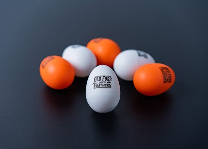 Old Fuss & Feathers egg shaker