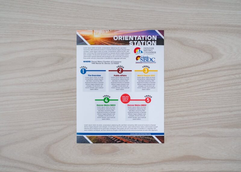 Denver Metro Chamber single-page brochure