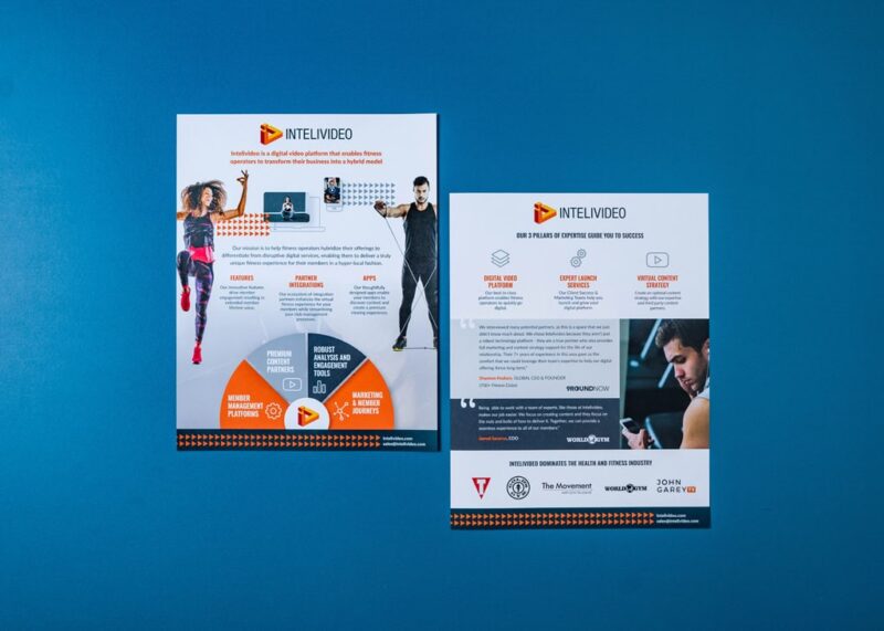 Intelivideo single-page brochure