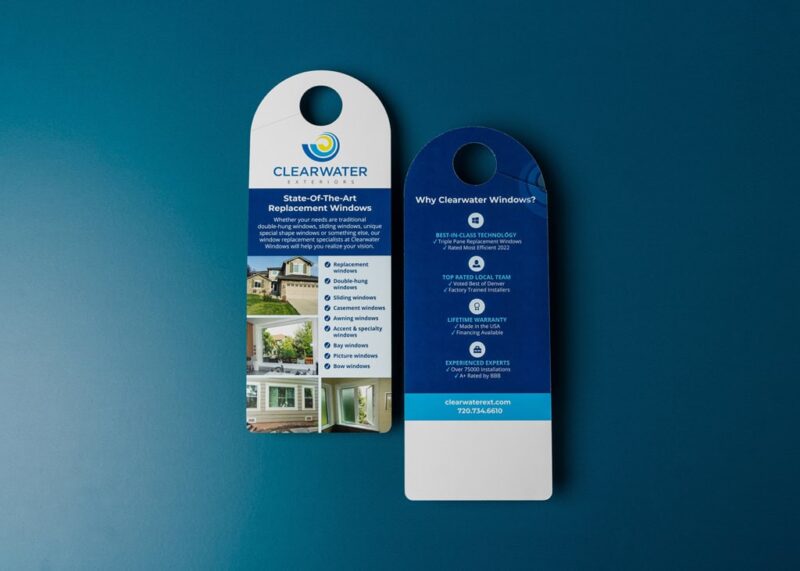 Clearwater Exteriors door hanger
