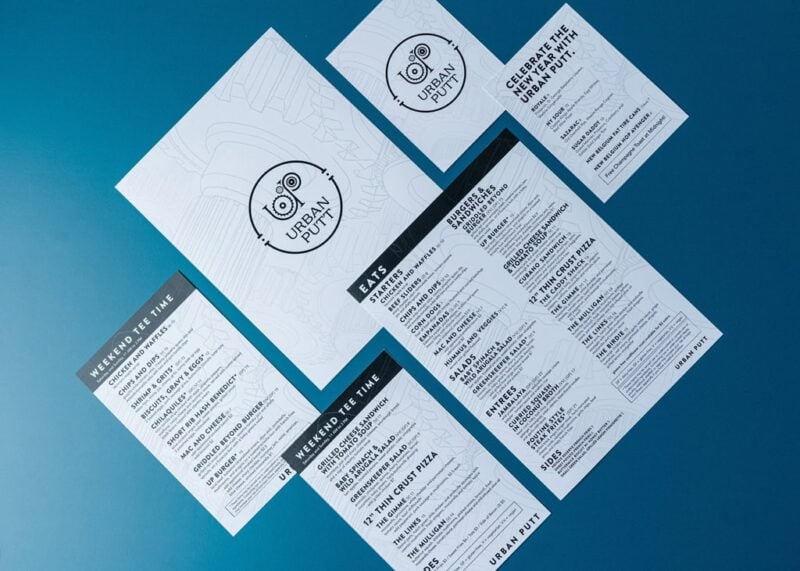 Urban Putt menu
