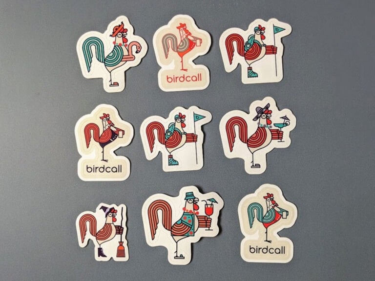 Custom die cut stickers for for Birdcall