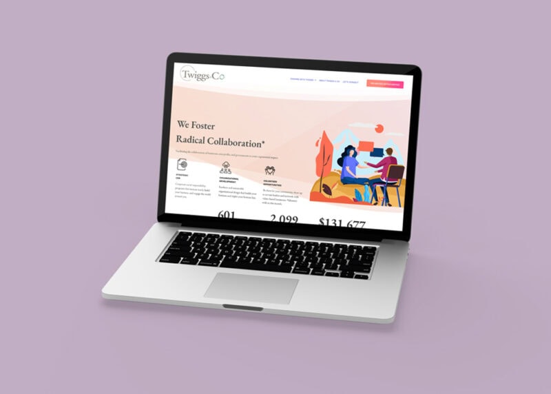 Website design for Twiggs & Co