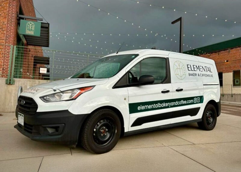 Partial van wrap for Elemental Bakery