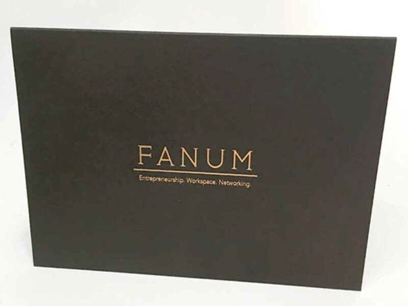 Fanum embossed notecard