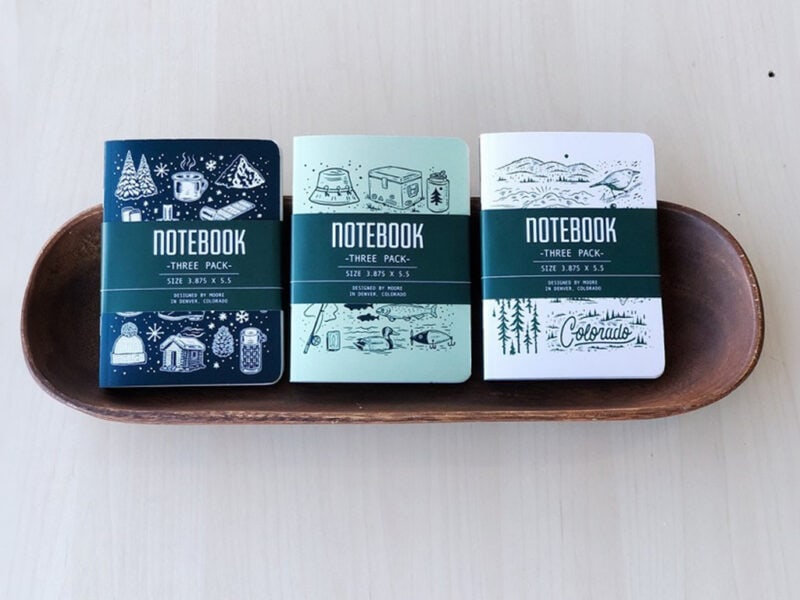 Moore & Co. saddle-stitched notebooks