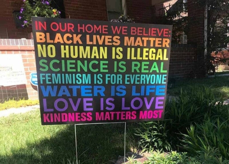 We believe yard sign