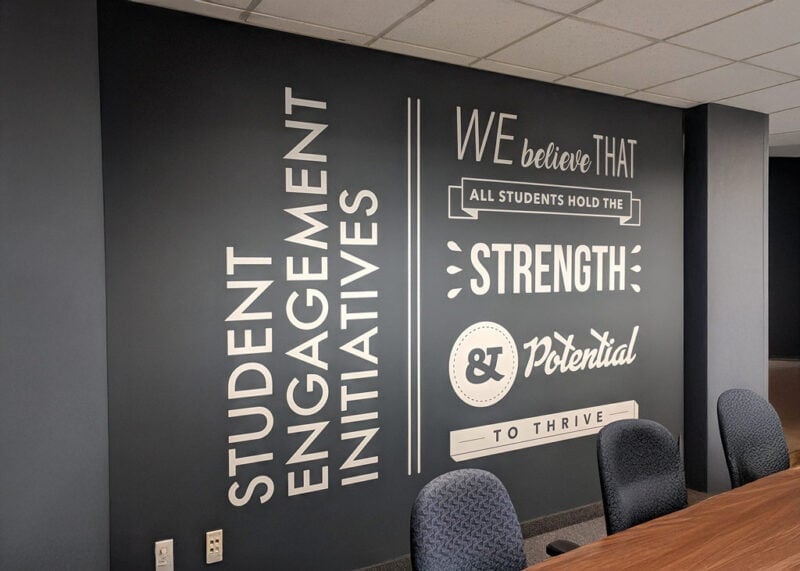 Student engagement wall mural
