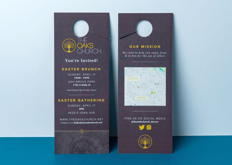 Oaks Church door hanger