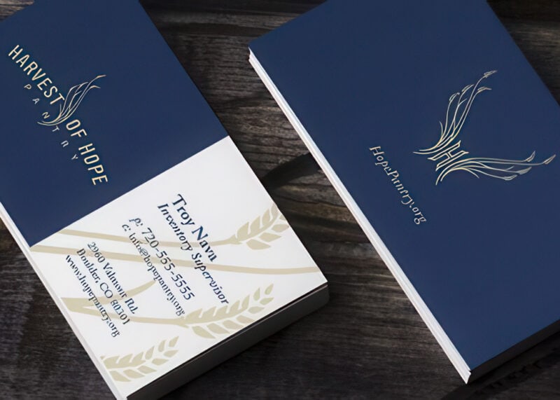 Harvest of Hope business cards designed and printed by YellowDog