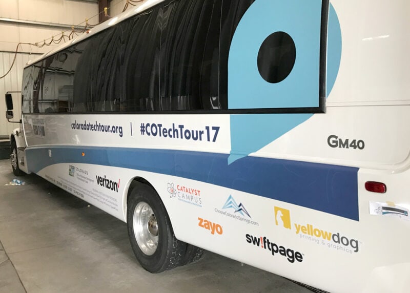 Colorado Technology Association Tech Tour Bus graphics