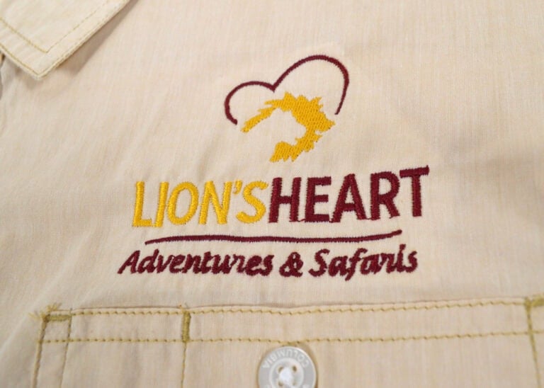 Lion's Heart Safaris embroidered shirt designed by YellowDog