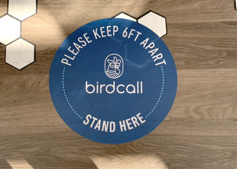 Floor graphics for Birdcall