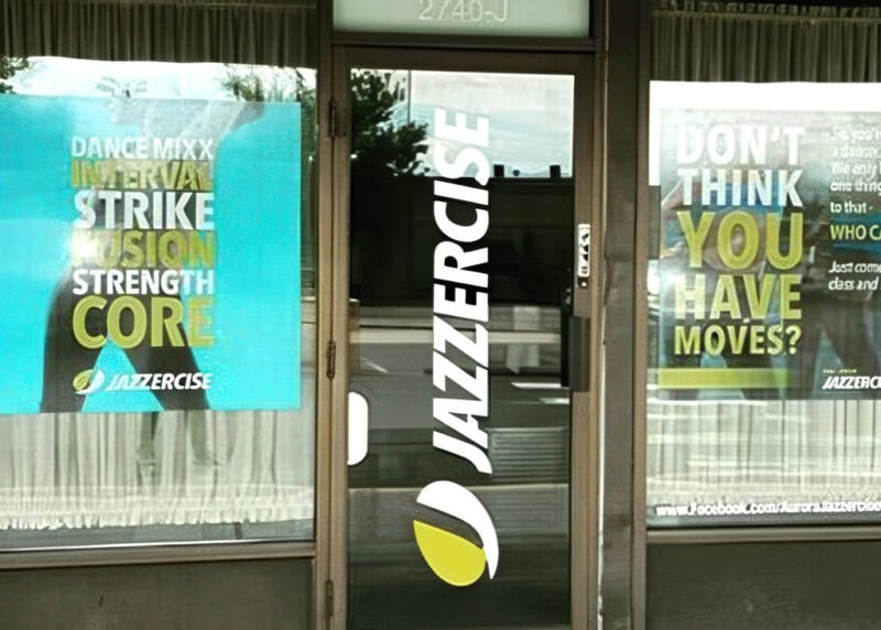 Window graphics for Jazzercise