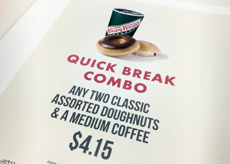 Retail graphics for Krispy Kreme