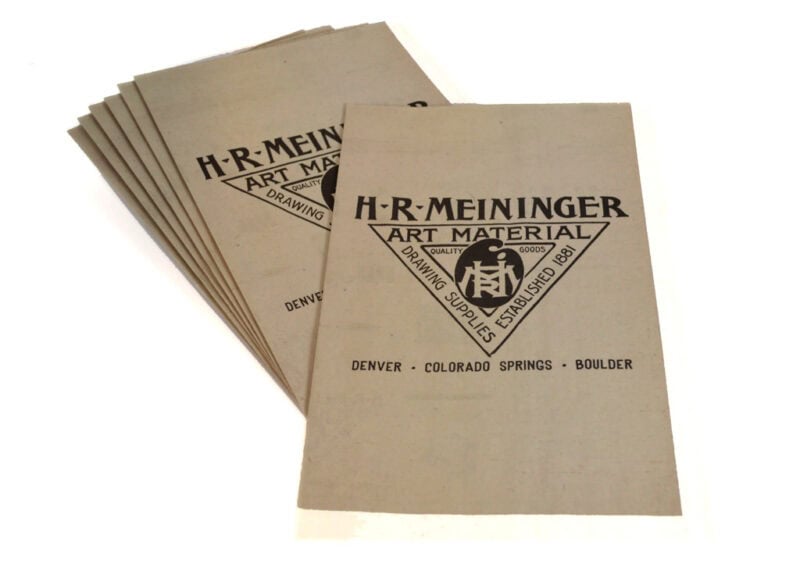 H.R. Meininger art materials booklet
