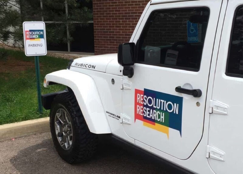 Resolution Research vehicle graphics