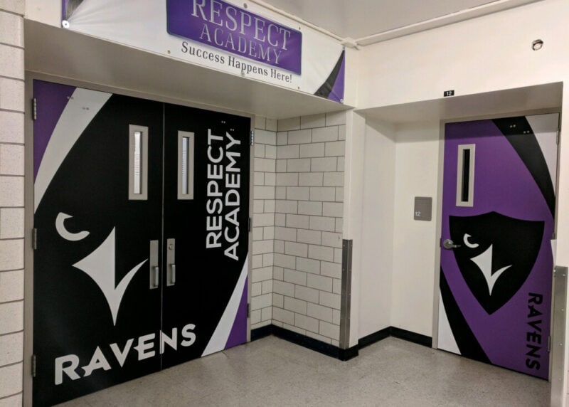 Respect Academy Door and wall vinyl