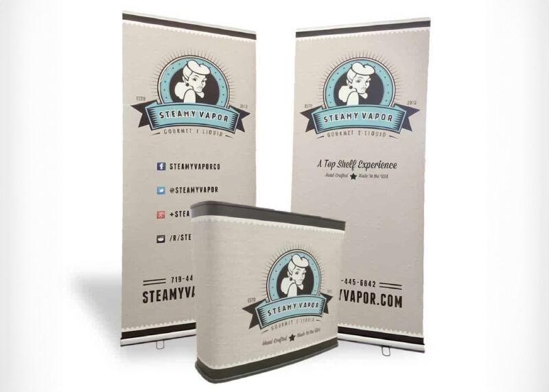 Steamy Vapor trade show graphics