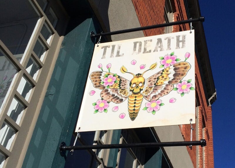 Signage for Till Death Tattoo Studio