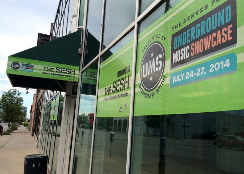 Banners and window graphics for Underground Music Showcase