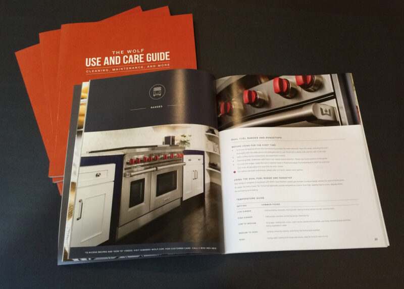 Use and care guide for Wolf Ranges