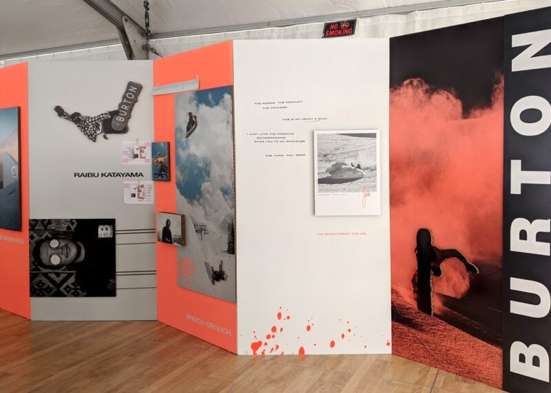 Pop-up shop graphics for Burton