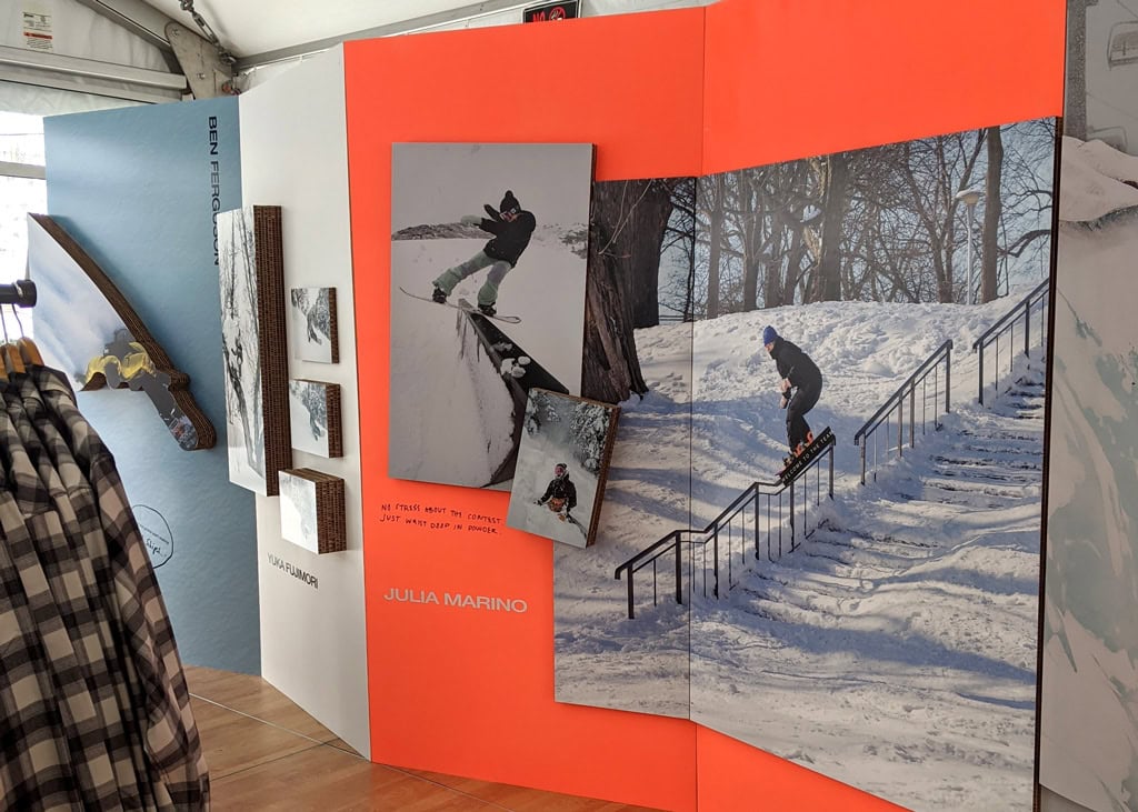 Pop-up shop mounted and cut retails graphic for Burton