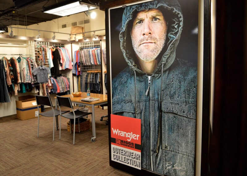 Mounted wall graphic for Wrangler