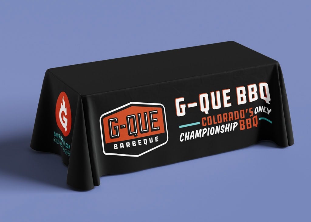 Table throw for G-Que BBQ