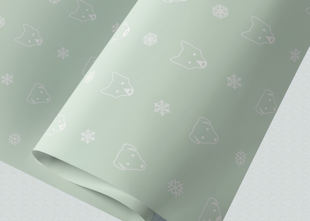 Custom tissue paper for YellowDog Holiday Packaging