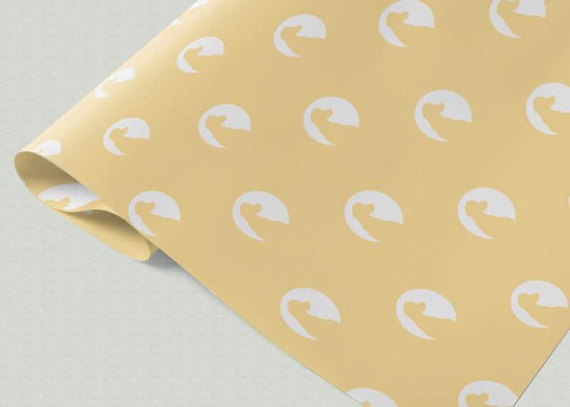 Custom tissue paper for YellowDog Holiday Packaging