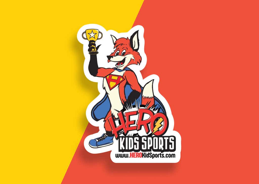 Custom sticker printing for Hero Kid Sports