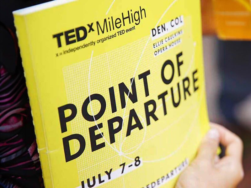 TedX Mile High custom printed booklet