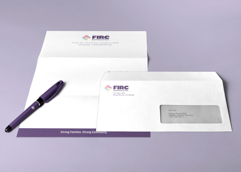 Letterhead and envelope designed for FIRC