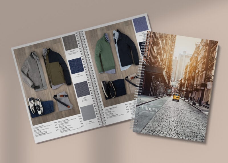 Spiral bound product catalog for Hilburn