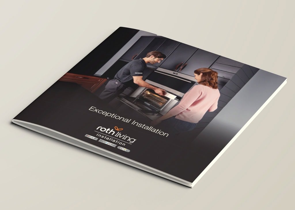 Saddle-stitched booklet for Roth Living