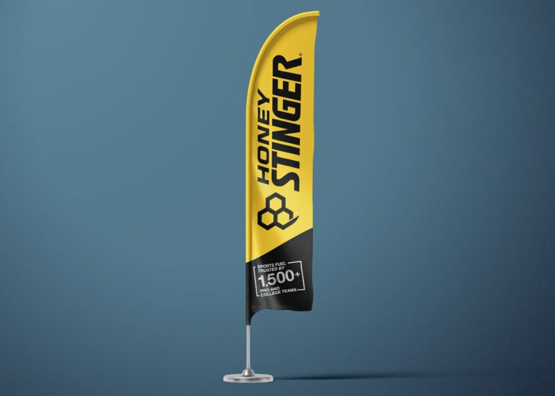 Event feather flags for Honey Stinger