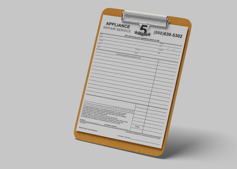 Appliance Repair Service NCR forms