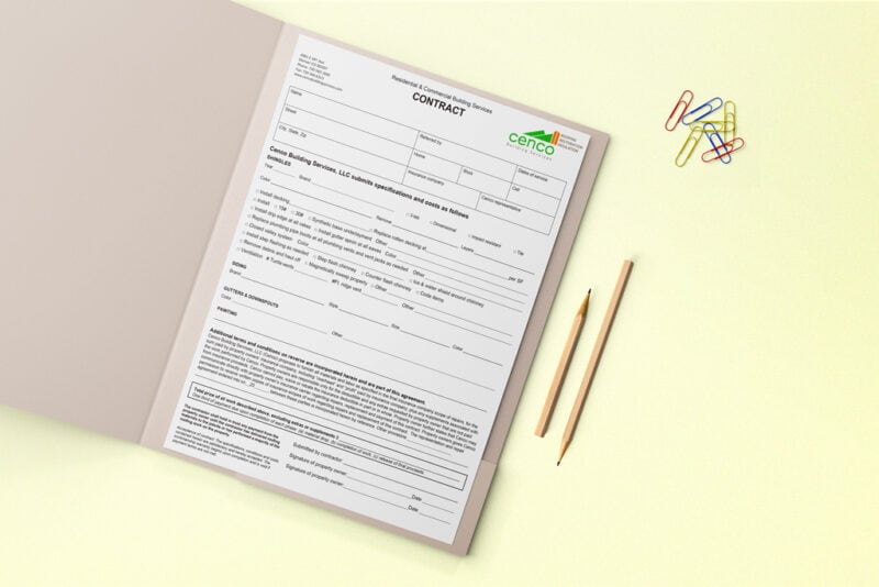 NCR forms for Cenco Building Services