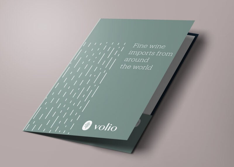 Pocket folder for Volio Wines