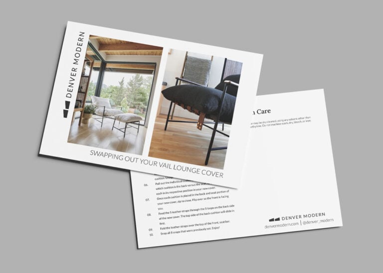 Custom postcard printing for Denver Modern