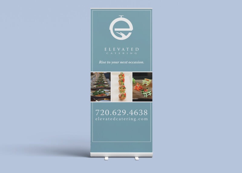 Retractable banner for Elevated Catering