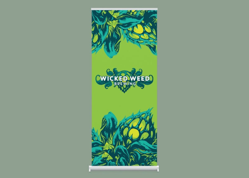 Retractable banner for Wicked Weed
