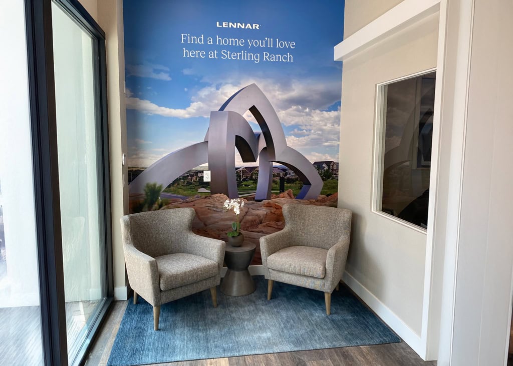 Custom wall graphics for Lennar Homes